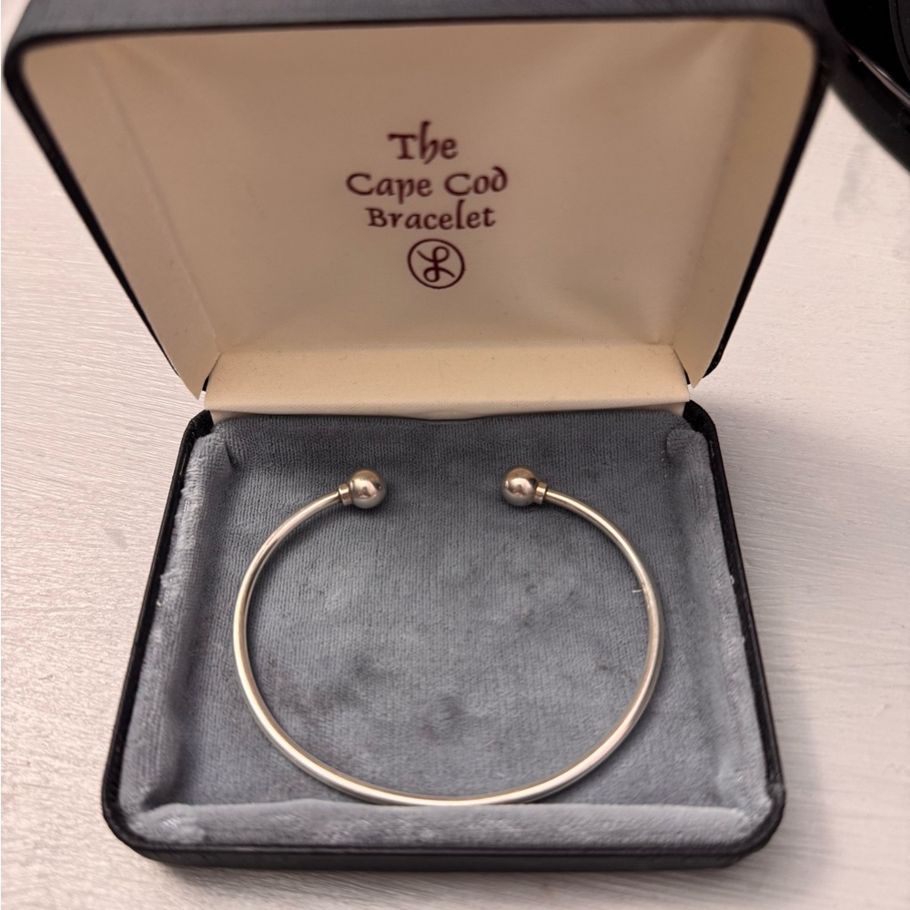 Sterling silver cape cod double ball cuff